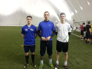 Haukur Már og Pálmi með Alla þjálfara.