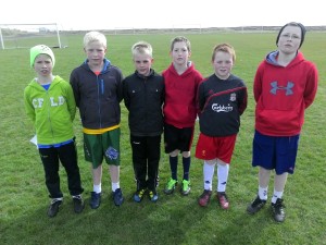 Strákarnir sem léku í Sandgerði í gær.