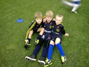 Strákarnir í 7. flokki voru hressir um helgina.