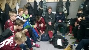 A lið 3. flokks að gera sig klára fyrir leik