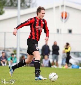 Róbert í leik með Víkingi gegn FH í fyrra.