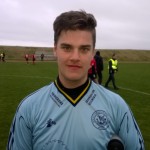 Axel stóð vaktina í markinu í kvöld