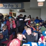 Það var mikið fjör á Papas pizza.